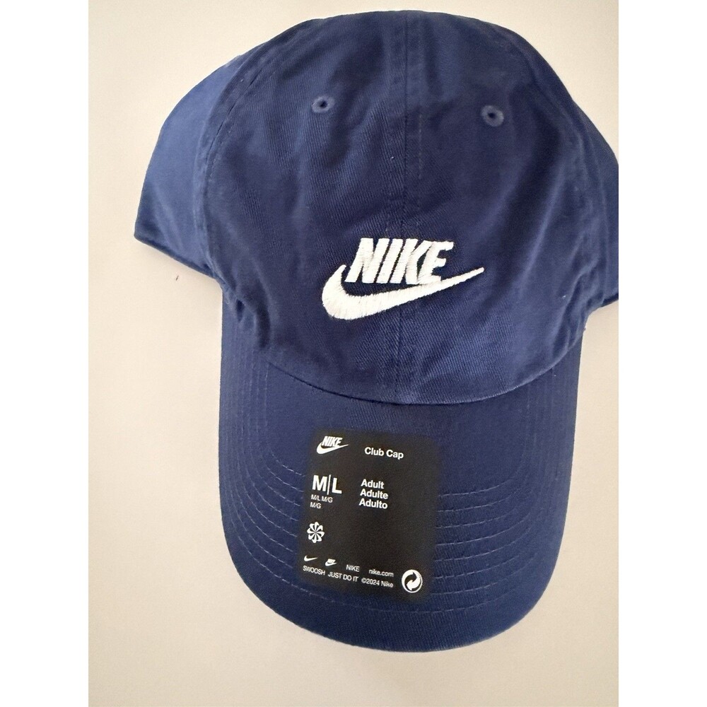 NWT Nike Club Futura Wash Cap Midnight Navy White M/L FB5368-410 Unisex